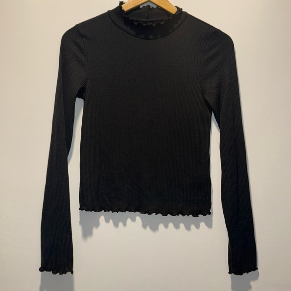 American Eagle Long Sleeve Soft & Sexy Plush Mock T-Shirt - Picture 1 of 5